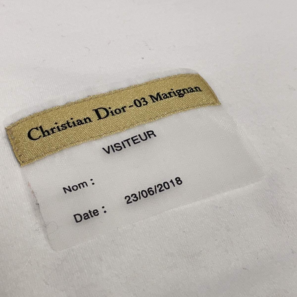 DIOR 迪奥 923J611B0533 19SS 白色 访客贴片T恤 上衣