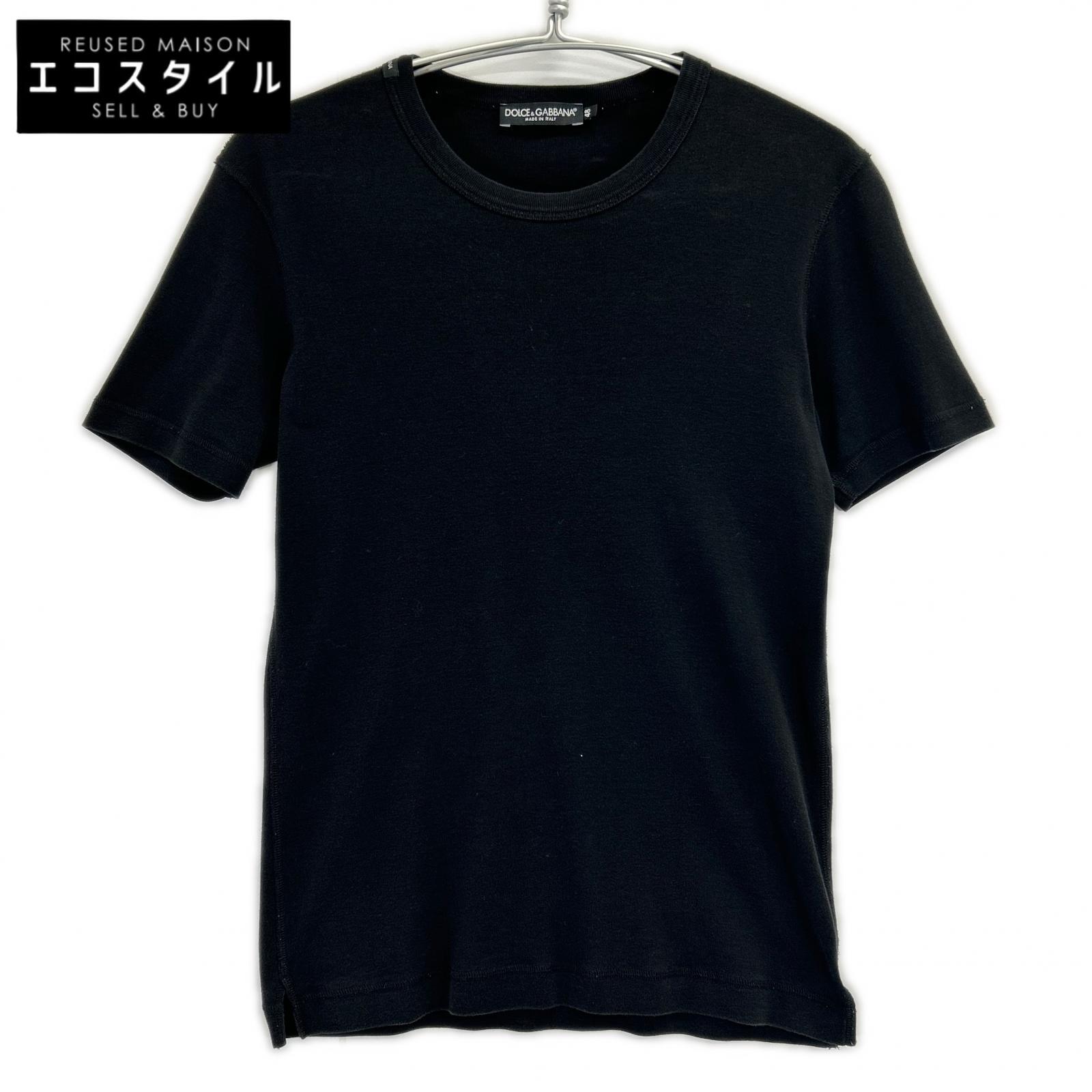 DOLCE&GABBANA ドルチェアンドガッバーナ G8HI7T FU7EQ ブラック クルーネック 半袖 Tシャツ トップス
