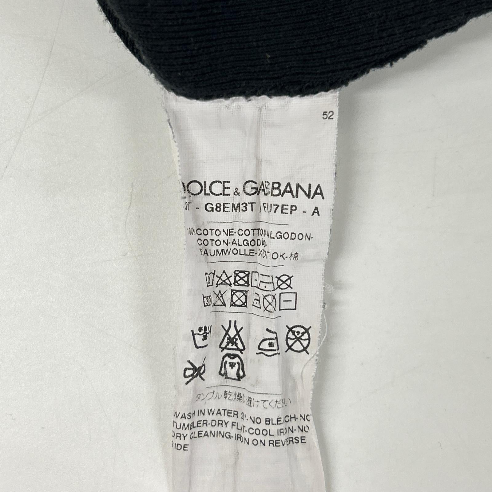 DOLCE&GABBANA ドルチェアンドガッバーナ G8HI7T FU7EQ ブラック クルーネック 半袖 Tシャツ トップス