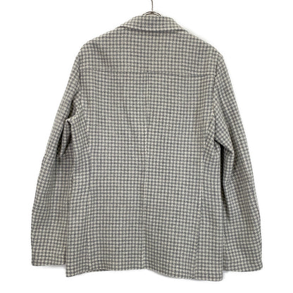 T-JACKET 51G419JR Ivory x Gray Wool Houndstooth Tailored Jacket