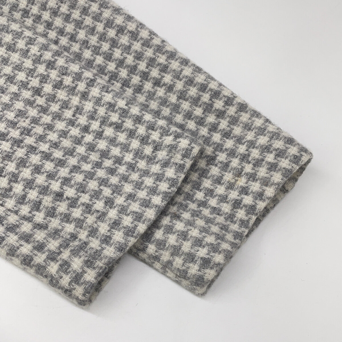 T-JACKET 51G419JR Ivory x Gray Wool Houndstooth Tailored Jacket