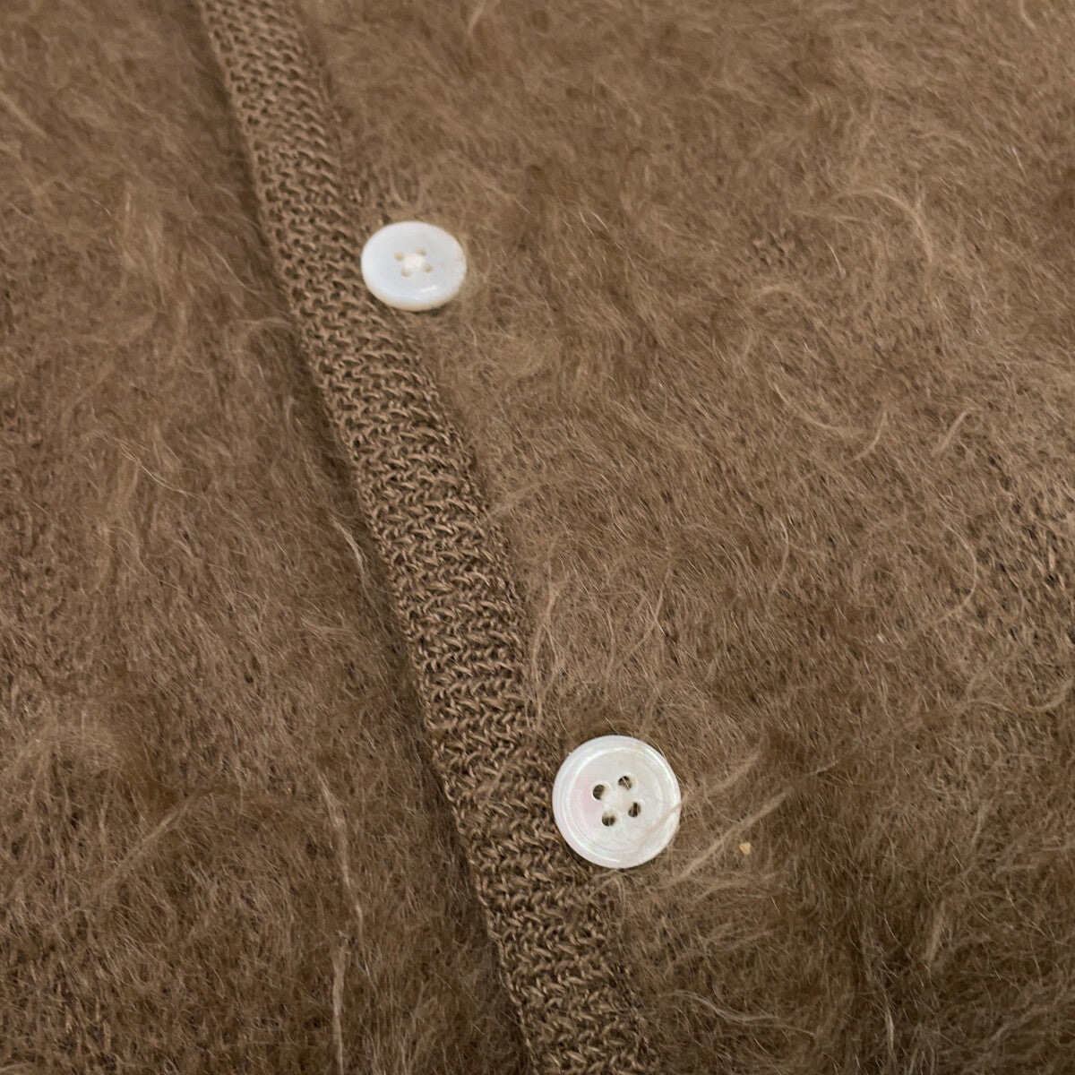 cantate カンタータ 22SSCA0313 ブラウン モヘアシルク Stupid Shaggy Cardigan トップス