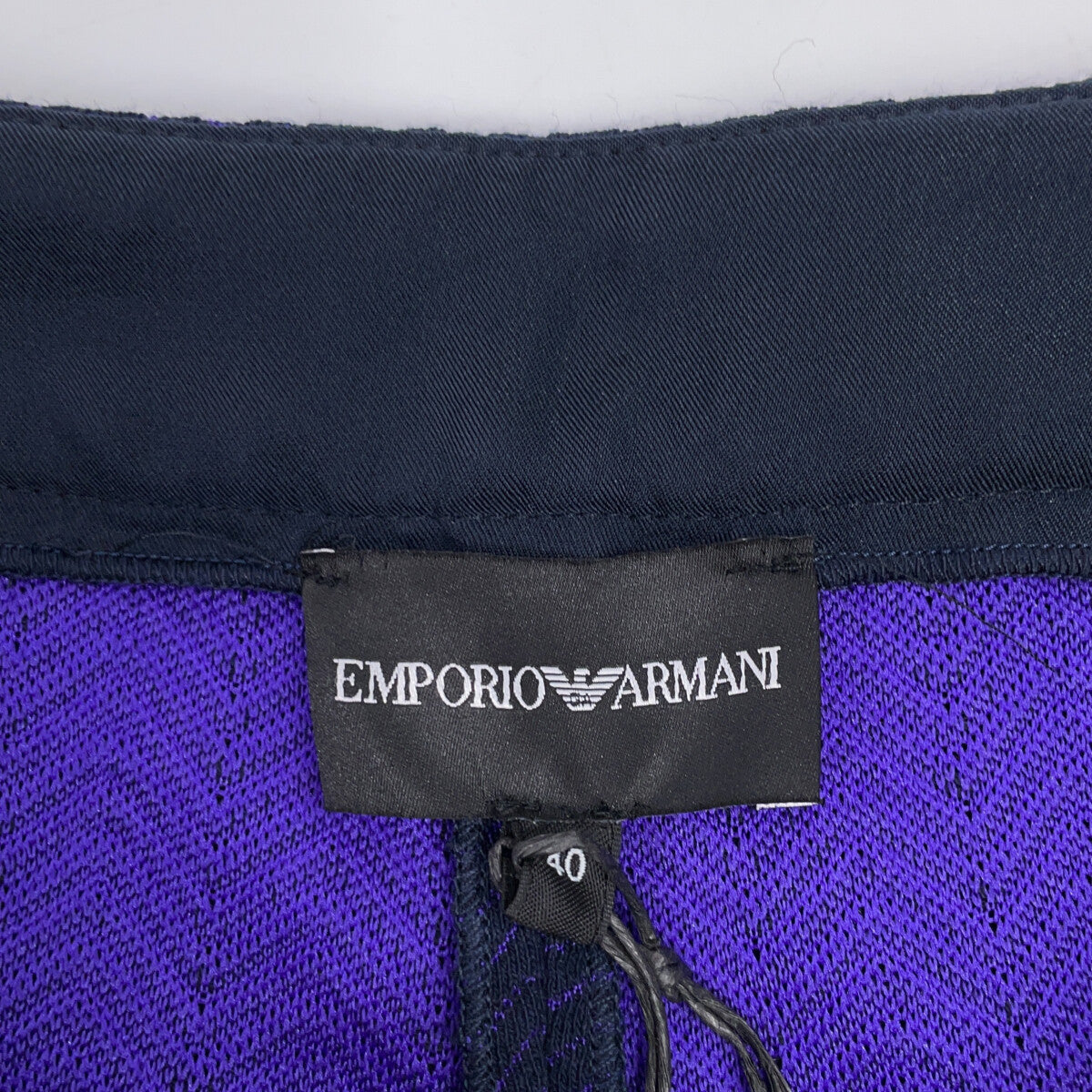 EMPORIOARMANI purple herringbone jacket-and-pants suit set-up suit set-up