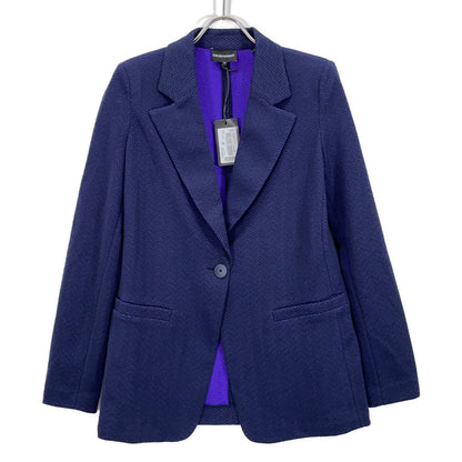 EMPORIOARMANI purple herringbone jacket-and-pants suit set-up suit set-up