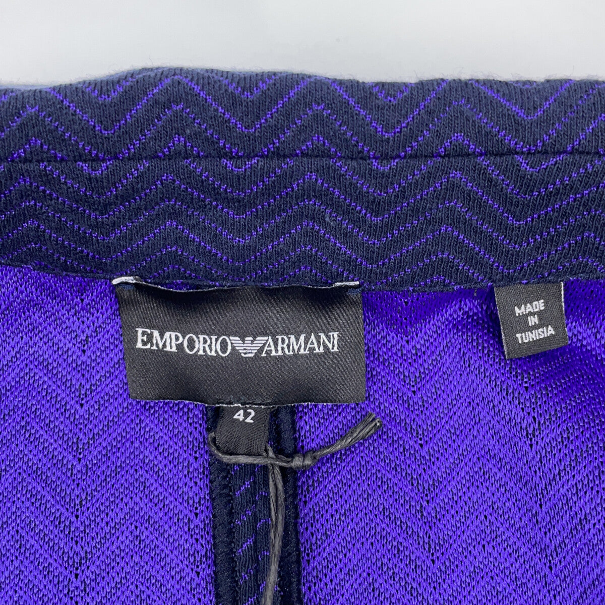 EMPORIOARMANI purple herringbone jacket-and-pants suit set-up suit set-up