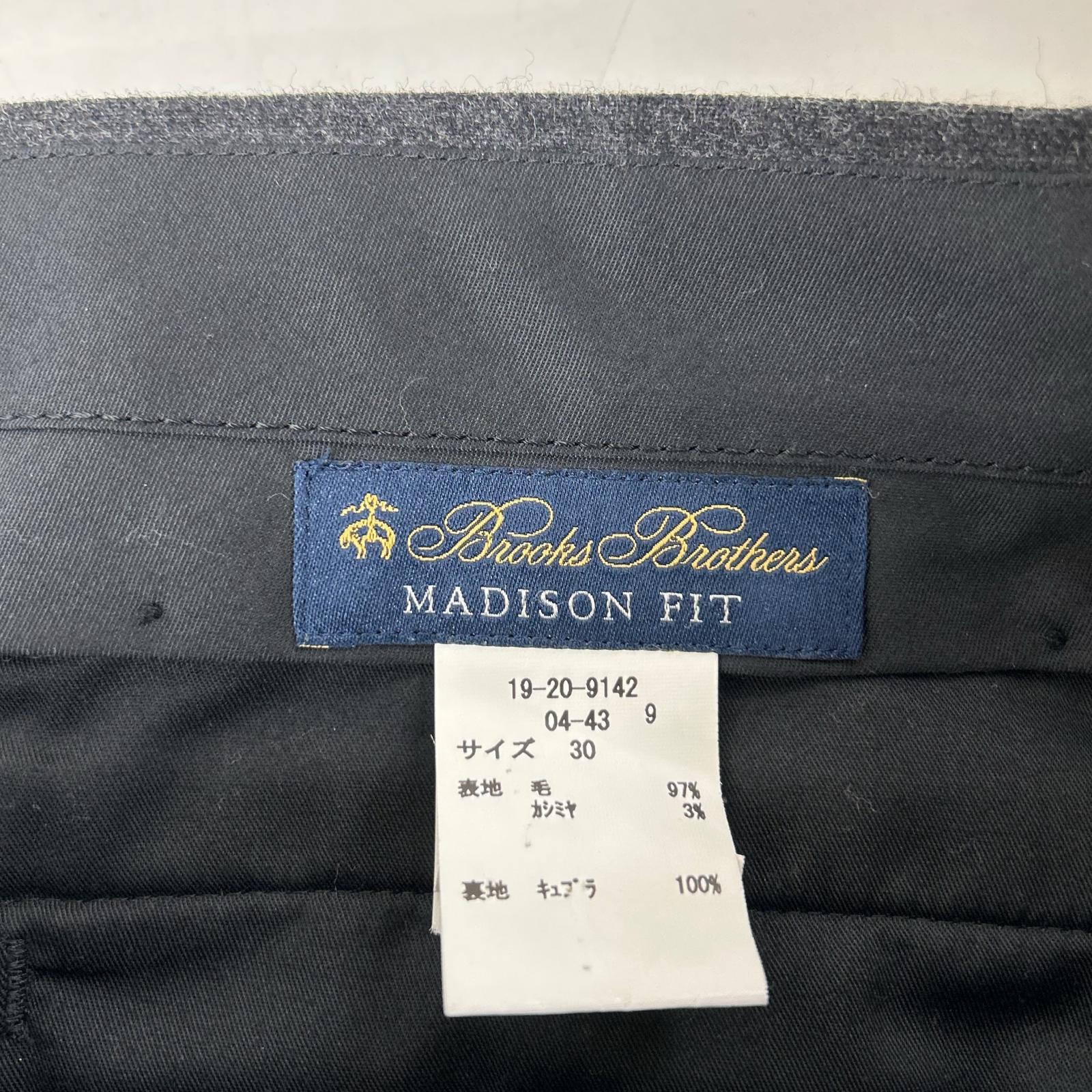 BrooksBrothers ブルックスブラザーズ 100211460 グレー ウールカシミヤ フランネル トラウザーズ ボトムス