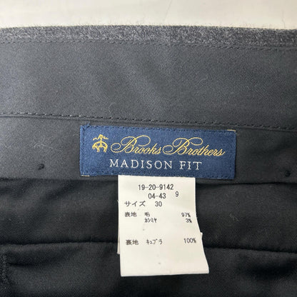 BrooksBrothers ブルックスブラザーズ 100211460 グレー ウールカシミヤ フランネル トラウザーズ ボトムス