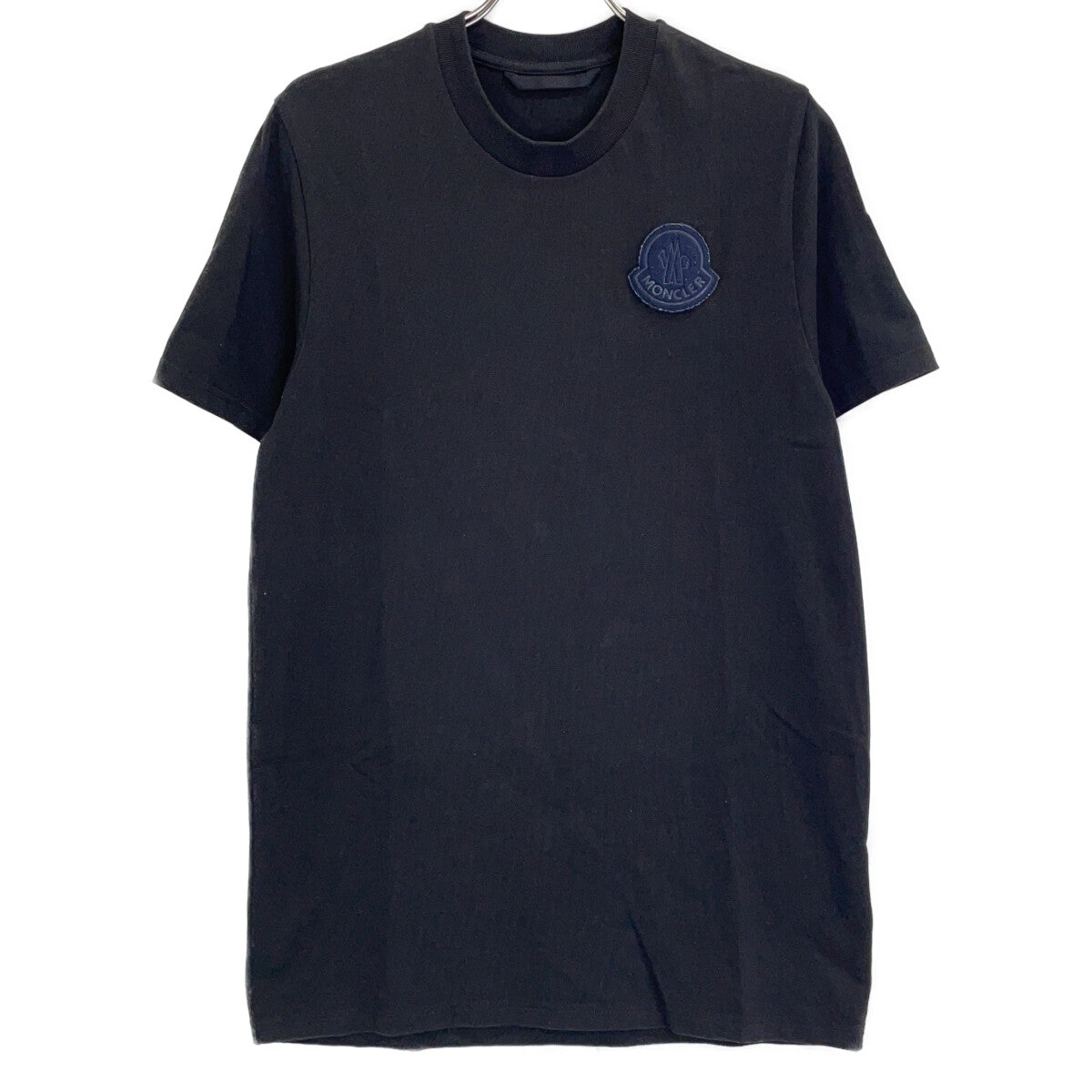 MONCLER Moncler Domestic Regular 23S I20918C00069 Black Logo Patch Short Sleeve T-Shirt Top