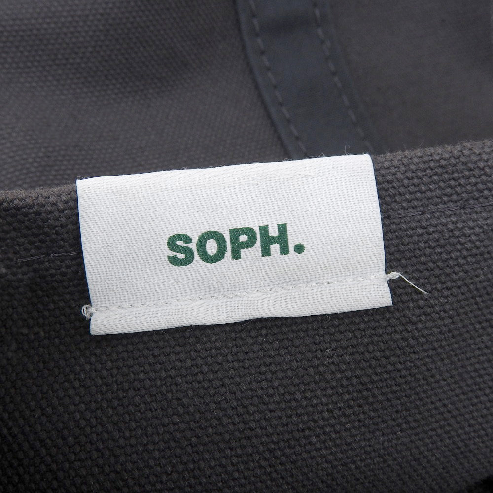 SOPHNET. ソフネット ソリッドボートアンドトート ミディアム トートバッグ メンズ ブラック トートバッグ MEDIUM