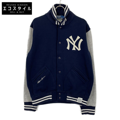 POLO RALPH LAUREN ポロ ラルフローレン ×クーパーズタウン ネイビー×グレー コットンスタジャン ジャケット