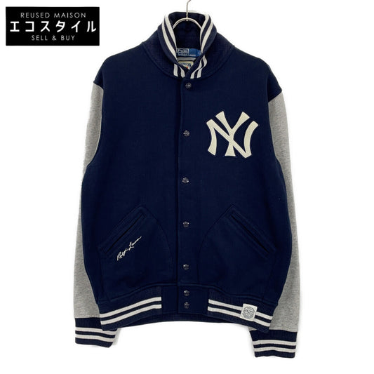 POLO RALPH LAUREN ポロ ラルフローレン ×クーパーズタウン ネイビー×グレー コットンスタジャン ジャケット