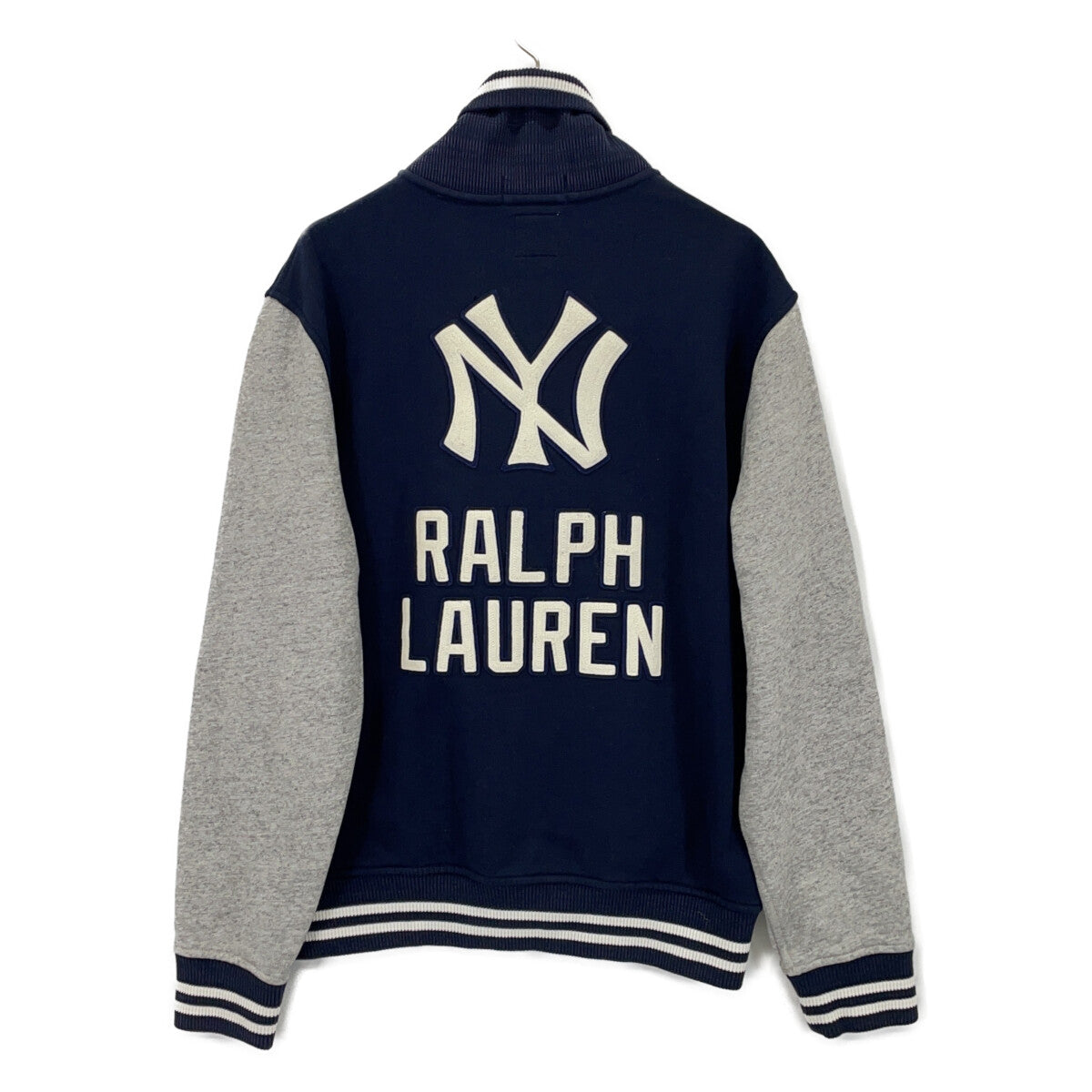 POLO RALPH LAUREN ポロ ラルフローレン ×クーパーズタウン ネイビー×グレー コットンスタジャン ジャケット