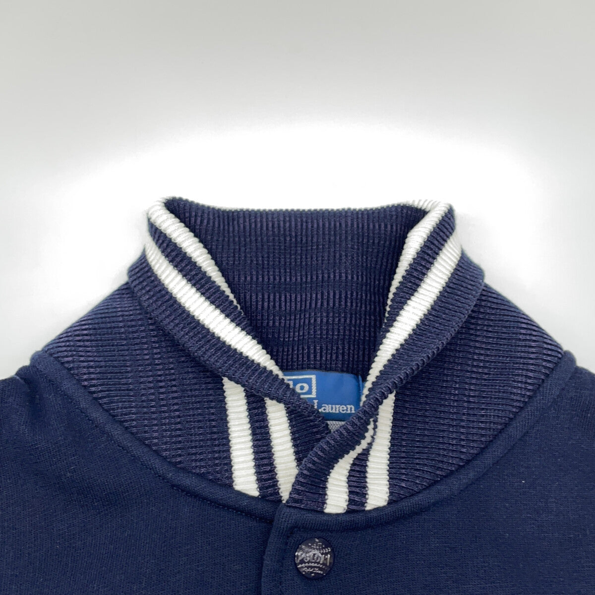 POLO RALPH LAUREN ポロ ラルフローレン ×クーパーズタウン ネイビー×グレー コットンスタジャン ジャケット