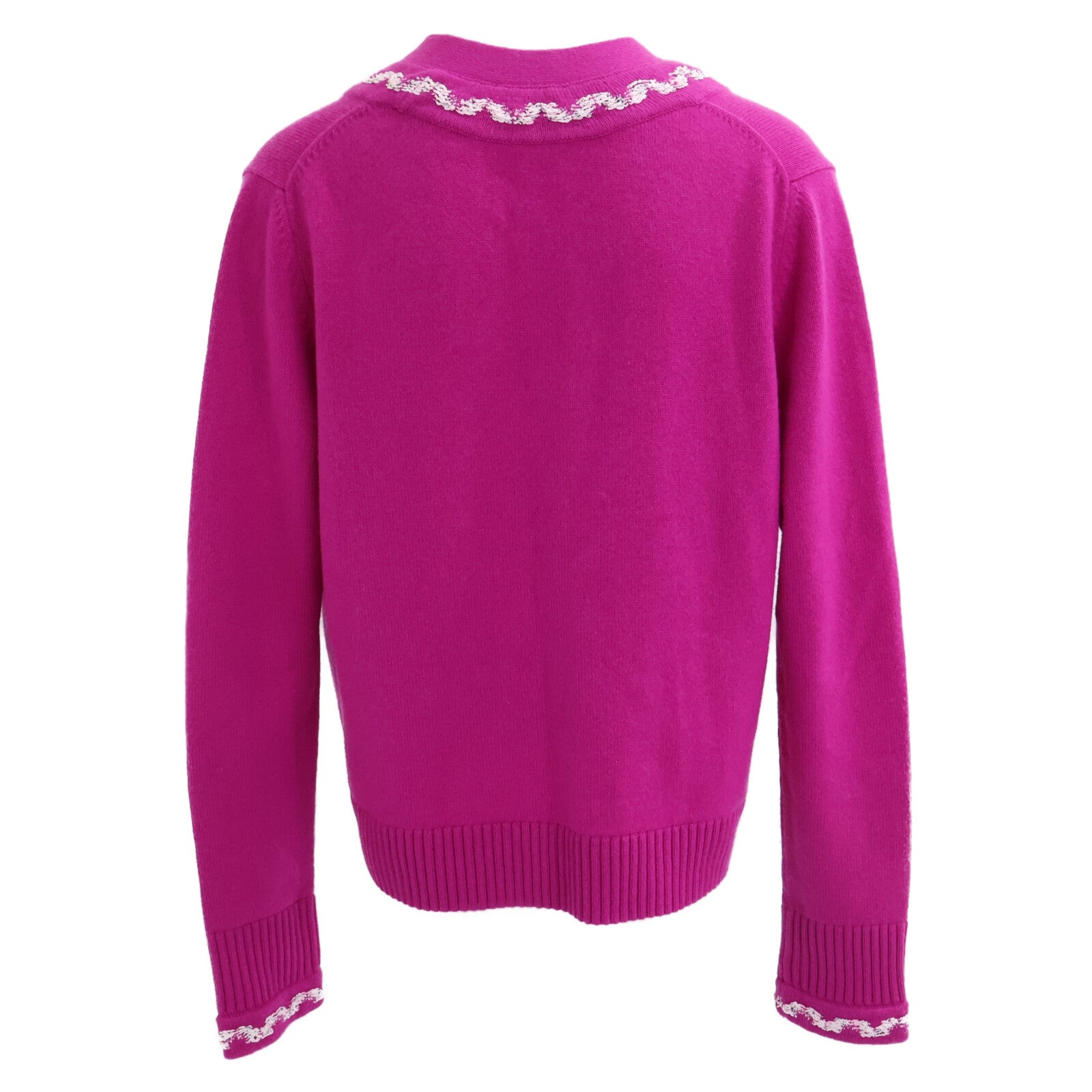 CHANEL 【Excellent Condition/Domestic Authentic】P70492K10061 100% Cashmere Coco Mark Button Cardigan Top