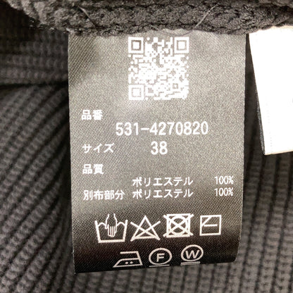 ﾌﾞﾗｯｸ×ｷｬﾒﾙ ﾆｯﾄﾄﾞｯｷﾝｸﾞﾄﾞﾗｲﾁﾉ ﾎﾟﾝﾁｮ風ﾆｯﾄ トップス 38 レディース