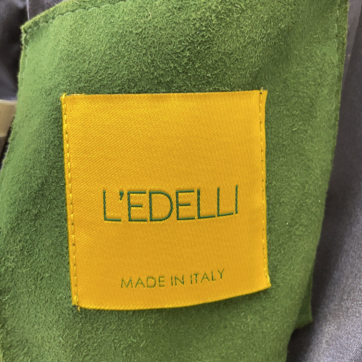 L'EDELLI レデッリ ネイビー ブルー ラム スエードレザー ライダース ジャケット ジャケット