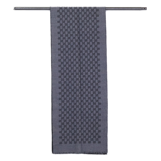 GG pattern double jacquard muffler for men