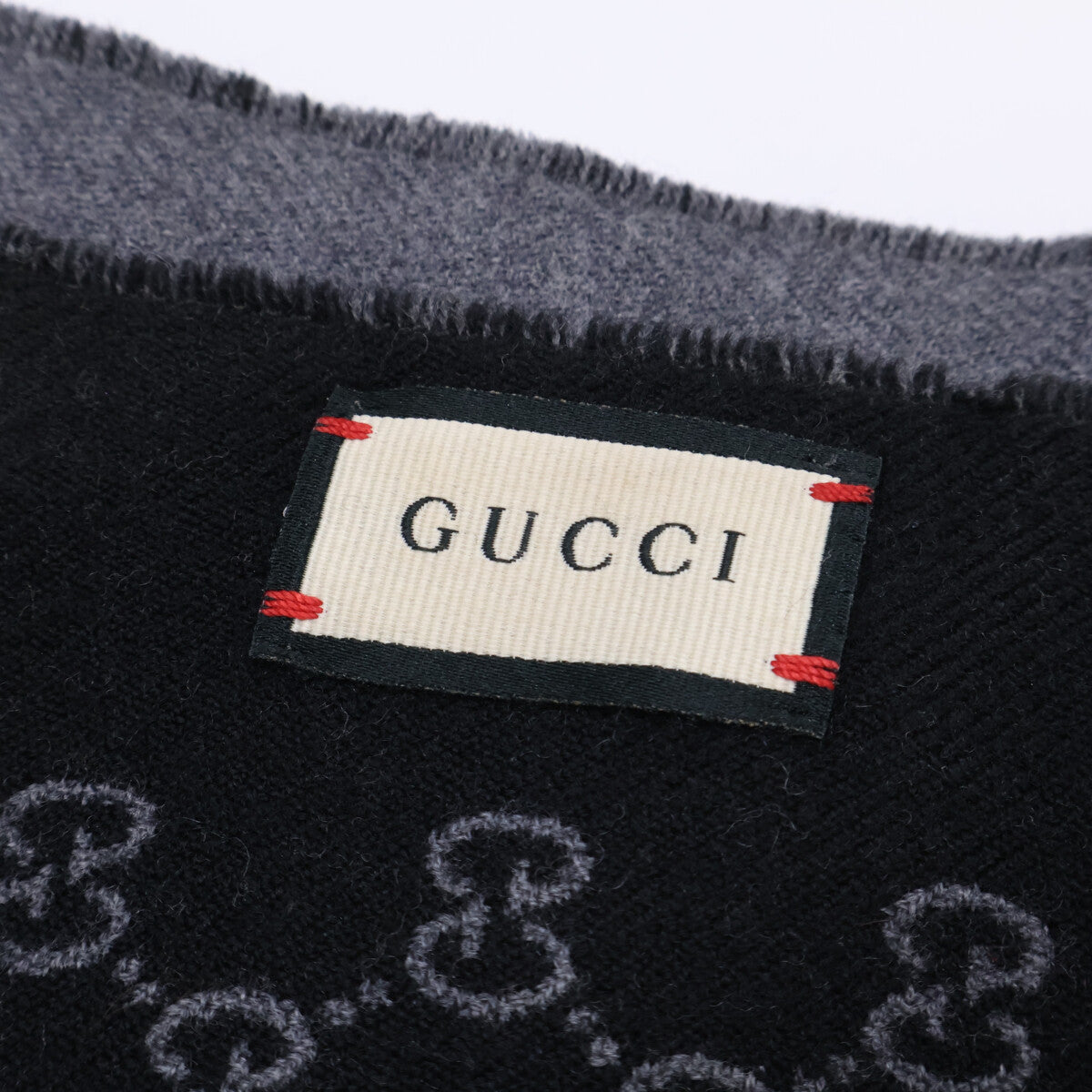 GUCCI グッチ GG柄 ダブルジャガード マフラー
