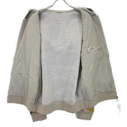HERMES エルメス 91-5508 イエロー×グレー マルチカラー ジップパーカー ブルゾン ジャケット