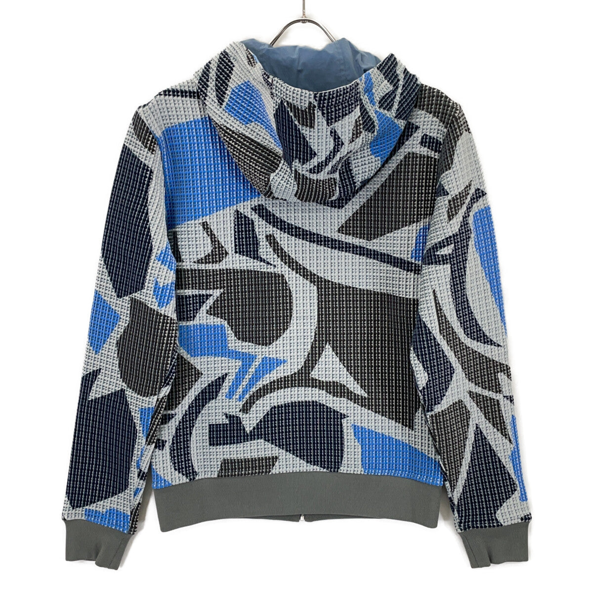 HERMES エルメス 91-5508 ブルー×グレー マルチカラー ジップパーカー ブルゾン ジャケット