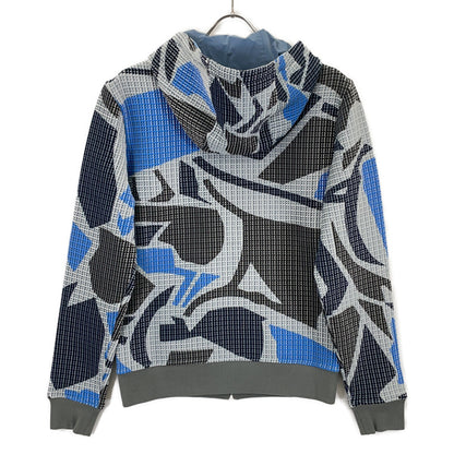 HERMES エルメス 91-5508 ブルー×グレー マルチカラー ジップパーカー ブルゾン ジャケット