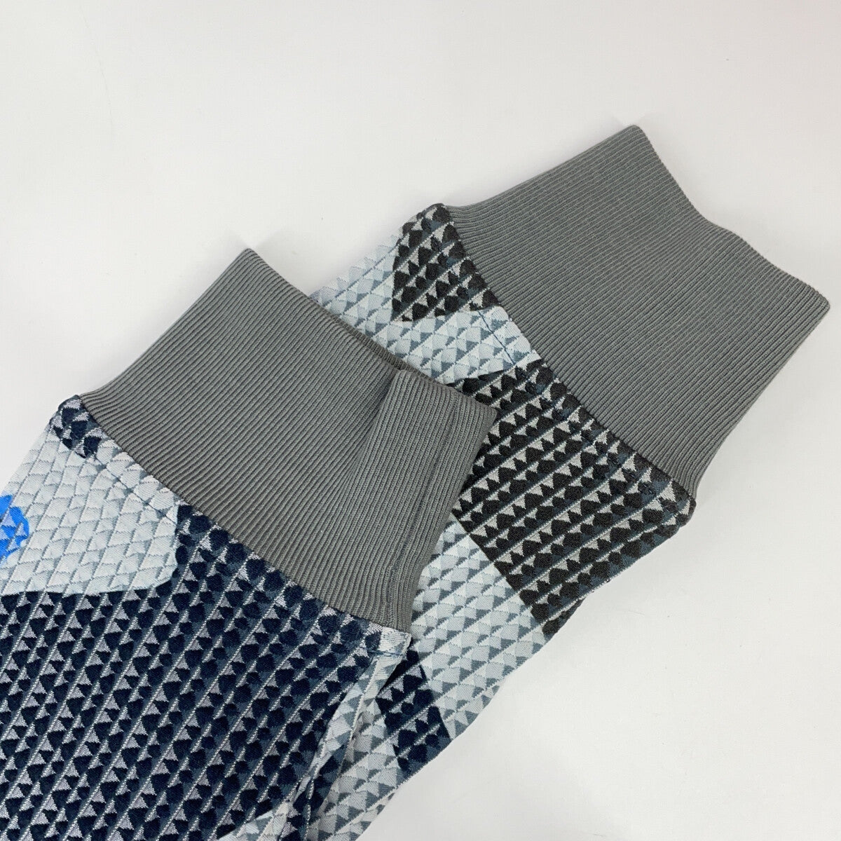 HERMES エルメス 91-5508 ブルー×グレー マルチカラー ジップパーカー ブルゾン ジャケット