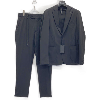 DISTRETTO12 District Dodici FPU GA1559 Black Lycra Stretch Jacket and Pants Setup Suit