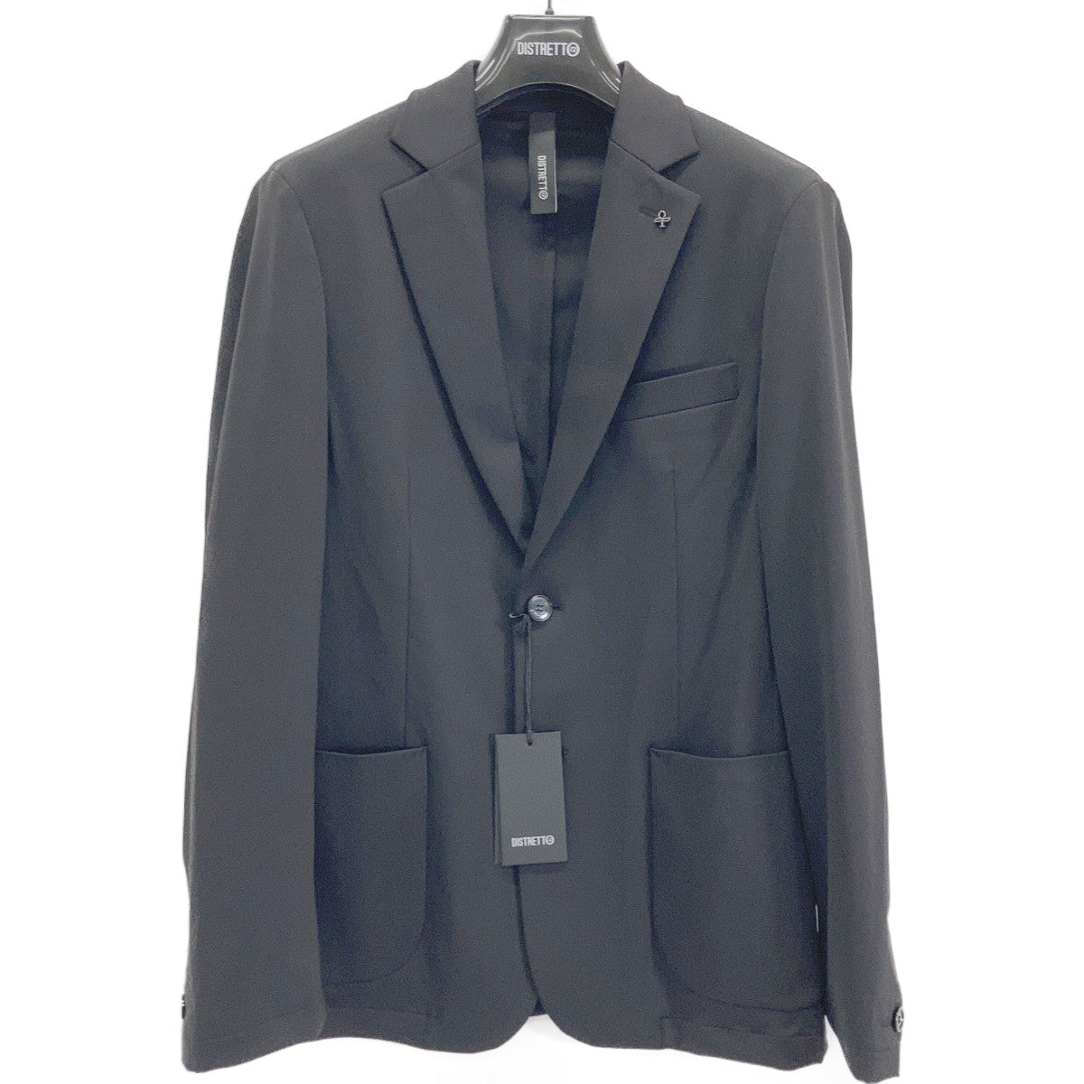 DISTRETTO12 District Dodici FPU GA1559 Black Lycra Stretch Jacket and Pants Setup Suit