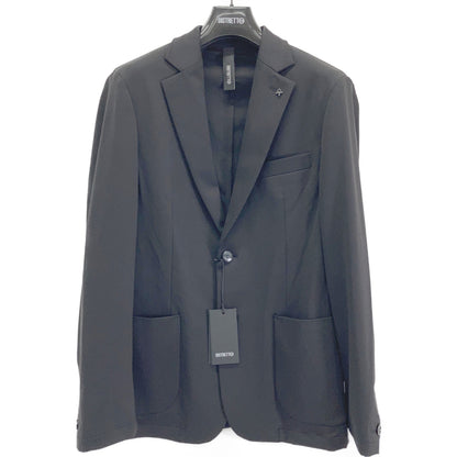 DISTRETTO12 District Dodici FPU GA1559 Black Lycra Stretch Jacket and Pants Setup Suit