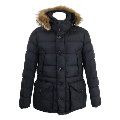 CLUNY Hooded Down Jacket with Fur, Size 2, Men's