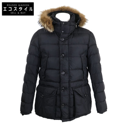 CLUNY Hooded Down Jacket with Fur, Size 2, Men's