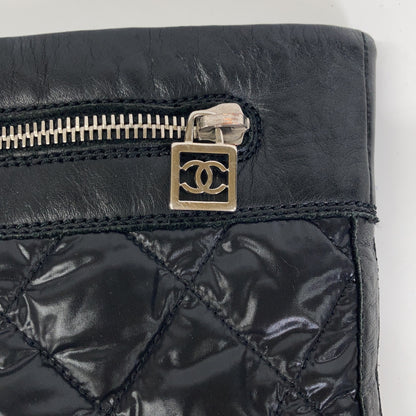CHANEL IG26537 Coco Cocoon Coco Mark Matelasse Nylon/Leather Boots Shoes