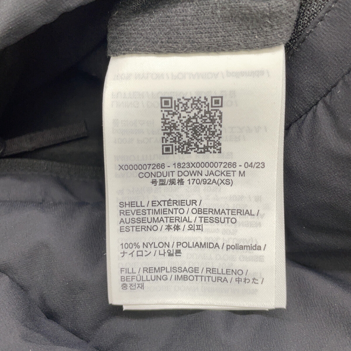 ARC'TERYX VEILANCE アークテリクスヴェイランス X000007266 23年製 ブラック Conduit Down Jacket ジャケット