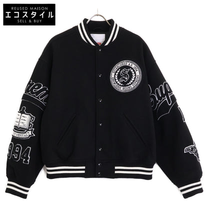 Supreme 24FW Black x White Veritas Varsity Jacket M Men's