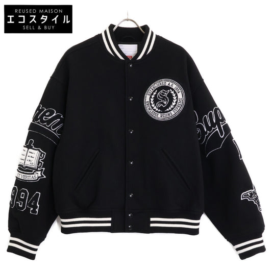 Supreme シュプリーム 24FW ブラック×ホワイト Veritas Varsity Jacket ジャケット