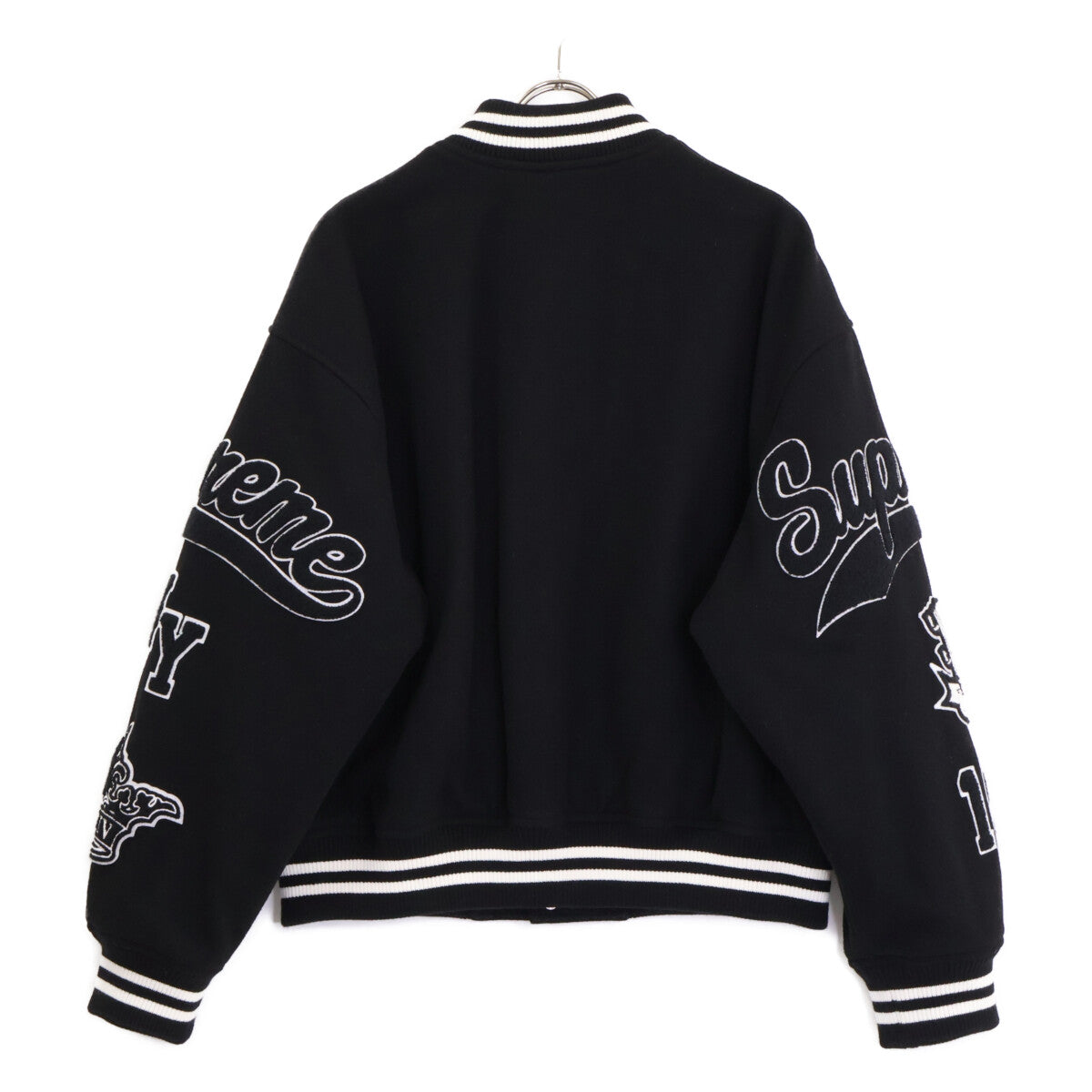 Supreme 24FW Black x White Veritas Varsity Jacket M Men's