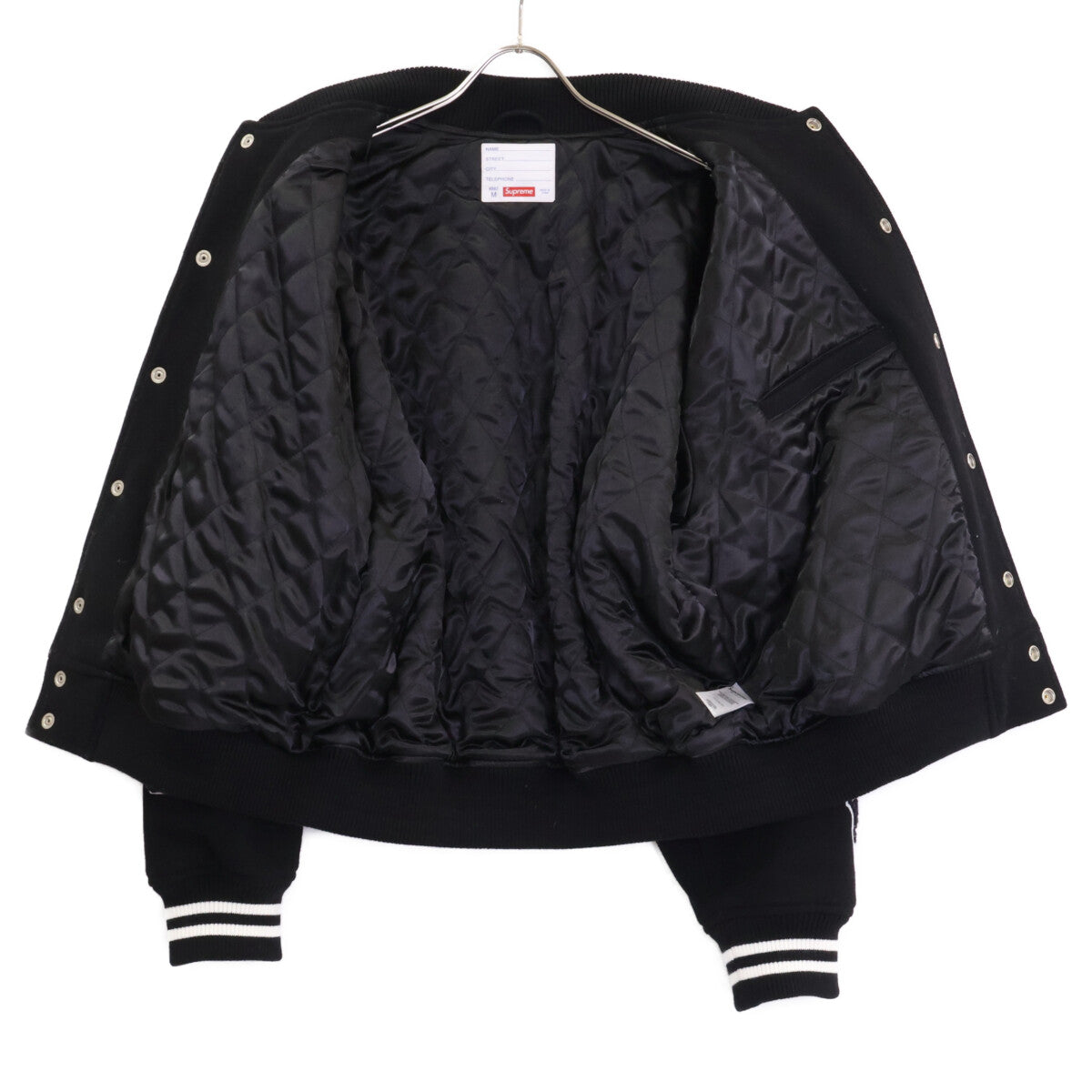 Supreme 24FW Black x White Veritas Varsity Jacket M Men's