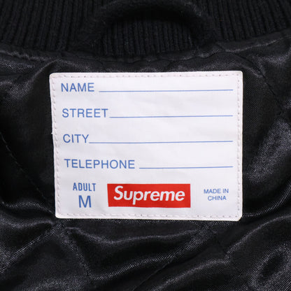 Supreme 24FW Black x White Veritas Varsity Jacket M Men's