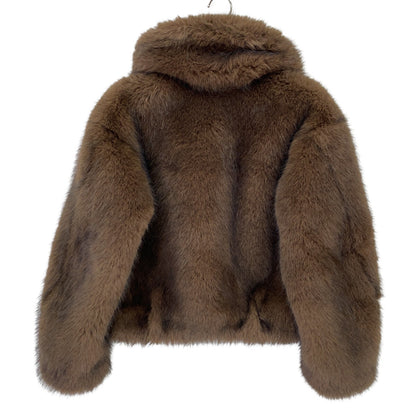 snidel SWFC254165 25AW brown faux fur zip-up jacket FREE