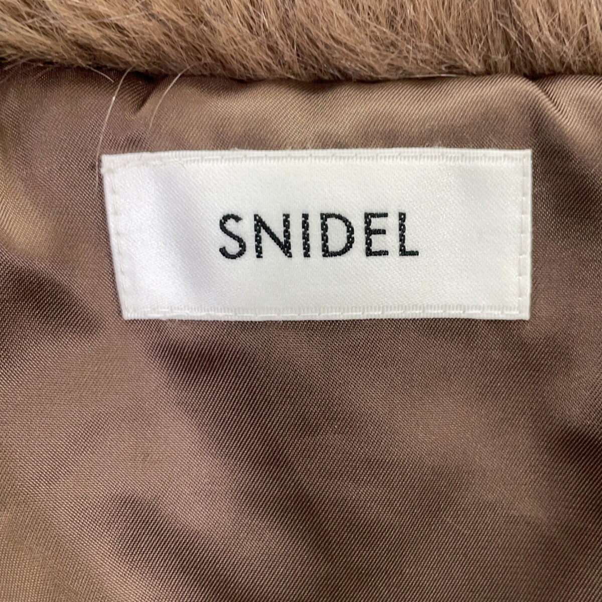 snidel スナイデル SWFC254165 25AW Brown Fur Zip-Up Jacket Jacket