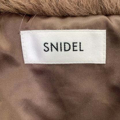 snidel スナイデル SWFC254165 25AW Brown Fur Zip-Up Jacket Jacket