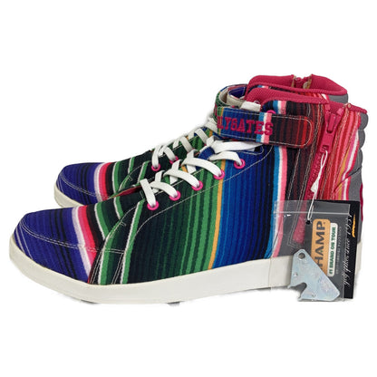 PEARLY GATES Pearly Gates [Near Mint] 053-0192505 Stripe Rainbow High-Cut Golf Shoes, Size 26
