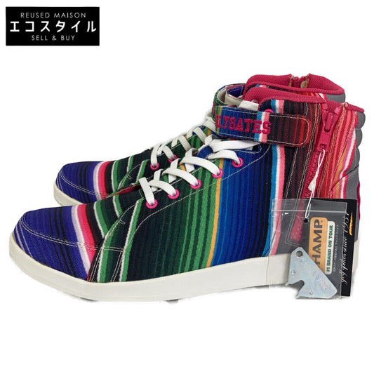 PEARLY GATES Pearly Gates [Near Mint] 053-0192505 Stripe Rainbow High-Cut Golf Shoes, Size 26
