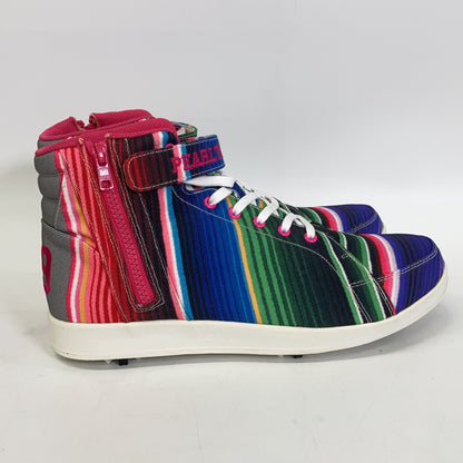 PEARLY GATES Pearly Gates [Near Mint] 053-0192505 Stripe Rainbow High-Cut Golf Shoes, Size 26