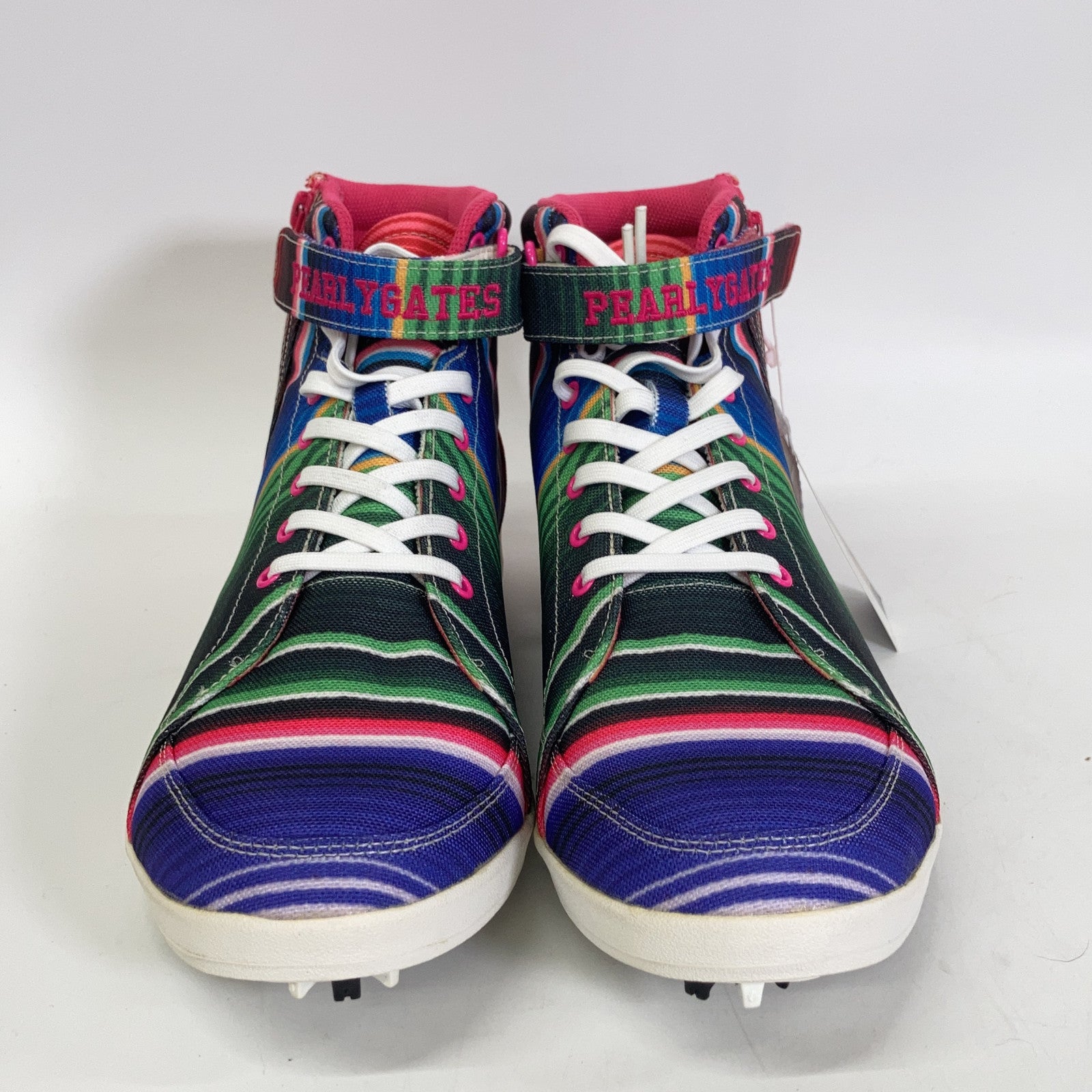 PEARLY GATES Pearly Gates [Near Mint] 053-0192505 Stripe Rainbow High-Cut Golf Shoes, Size 26