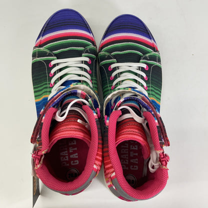 PEARLY GATES Pearly Gates [Near Mint] 053-0192505 Stripe Rainbow High-Cut Golf Shoes, Size 26