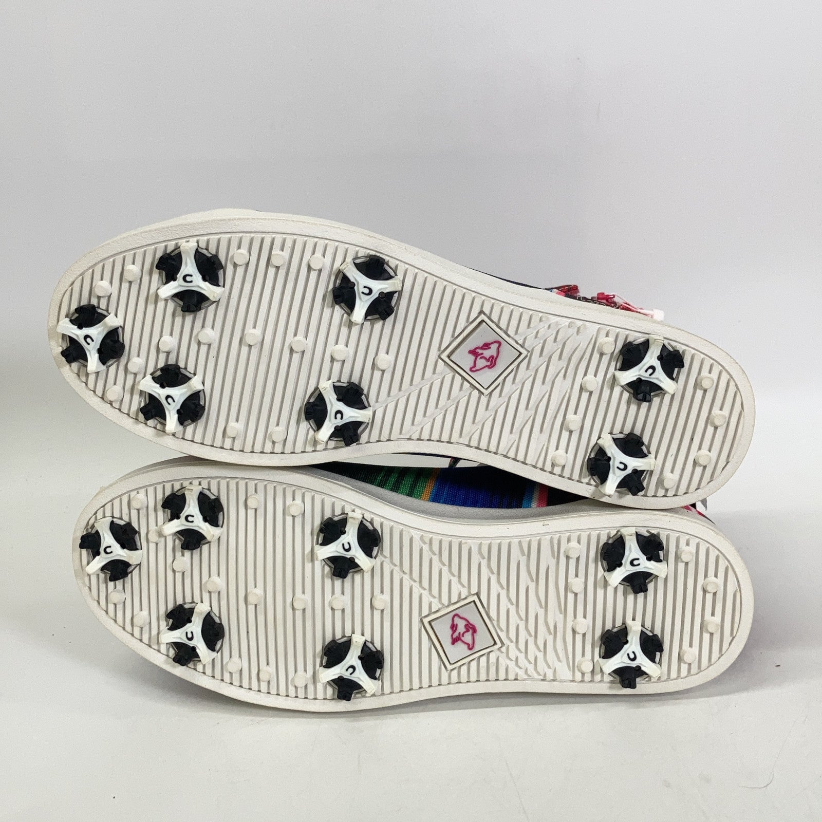 PEARLY GATES Pearly Gates [Near Mint] 053-0192505 Stripe Rainbow High-Cut Golf Shoes, Size 26