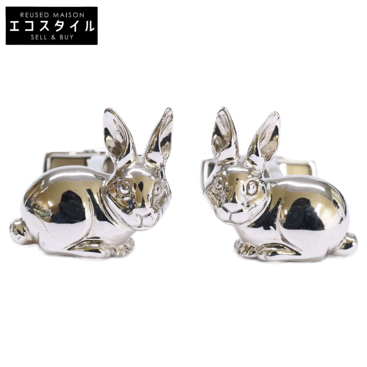 【美品】Ag925 ラビットモチーフ カフス メンズ