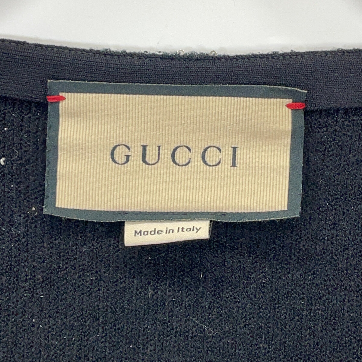 GUCCI グッチ グレー スパンコール ニットカーディガン トップス