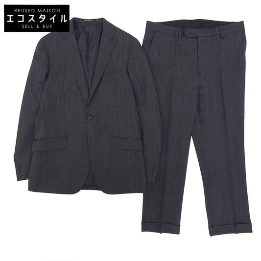 Green Label Relaxing 100% Wool Suit Set-Up Suit Set-Up Men's Gray 48 3121-127-2025 Suit Set-Up 48